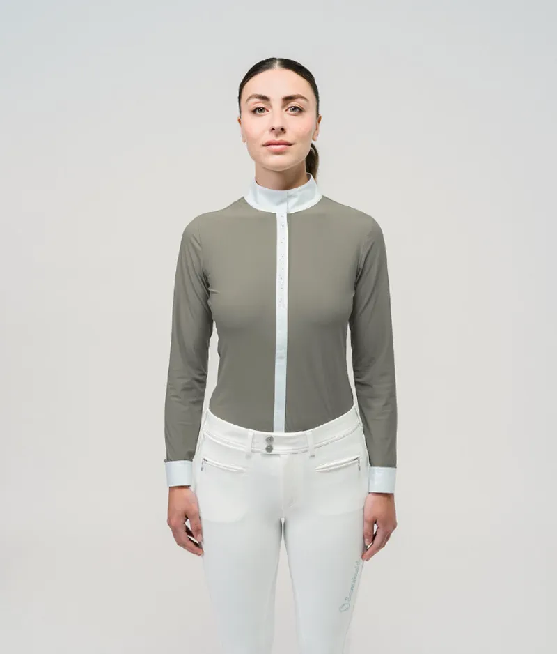 Samshield Julia Crystal Leaf Shirt - Long Sleeve Sauge